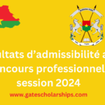 Résultats d’admissibilité aux concours professionnels session 2024
