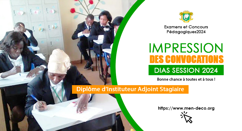 Côte d’Ivoire : Résultats du DIAS Session 2024 Diplôme d’Instituteur Adjoint Stagiaire 64a99a16e21df4e19f075c8bf44a7509277270ba