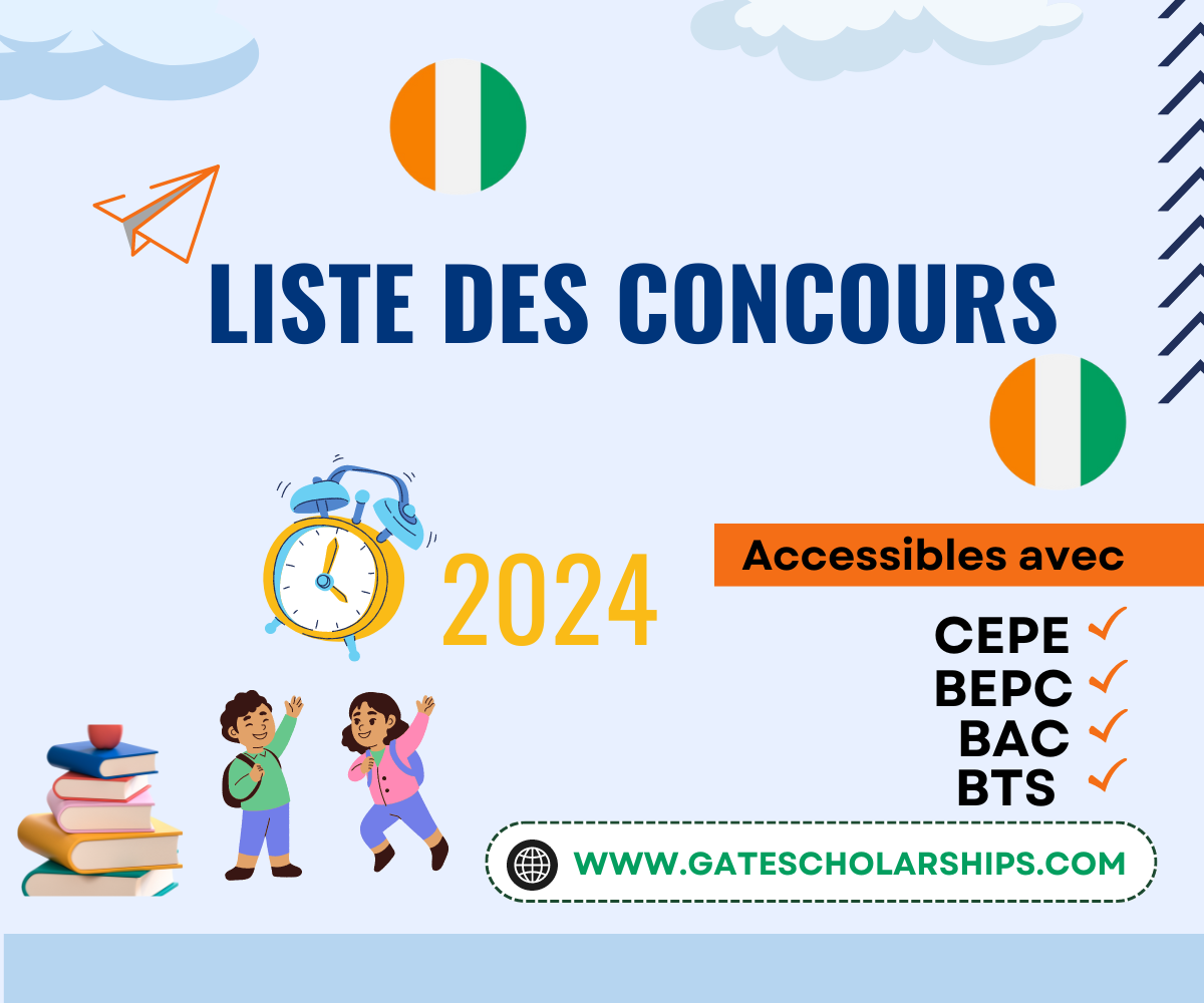 Liste des Concours accessibles avec CEPE BEPC BAC et BTS en 2024